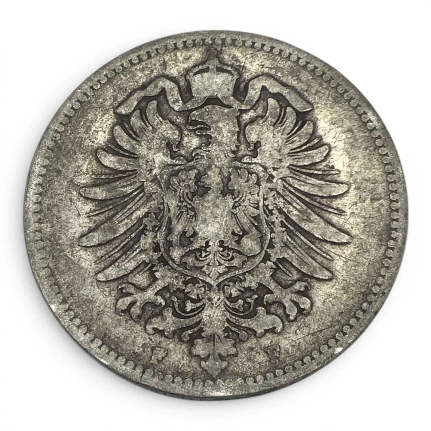 1874 F Germany Empire 1 Mark Coin - Stuttgart Mint