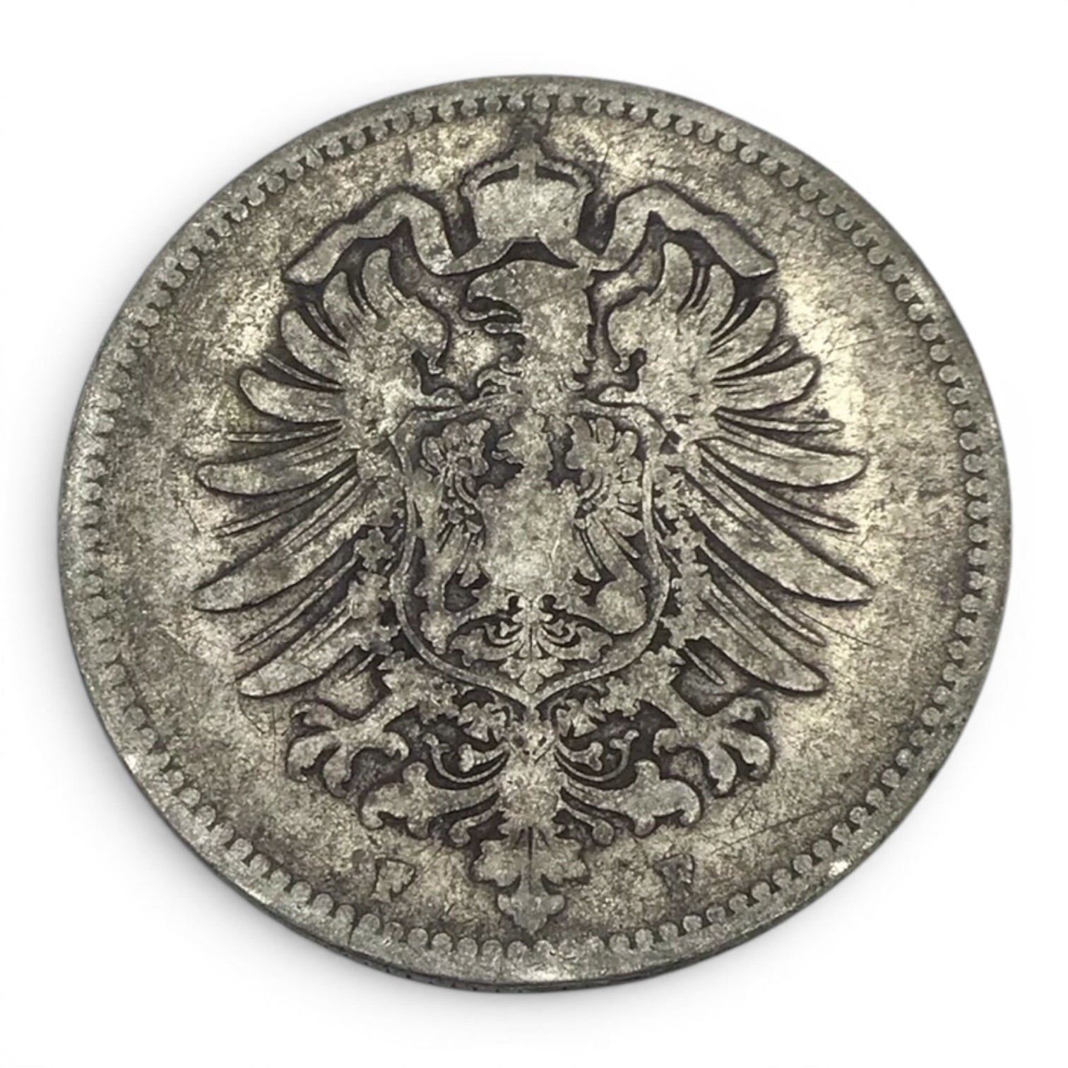 1874 F Germany Empire 1 Mark Coin - Stuttgart Mint