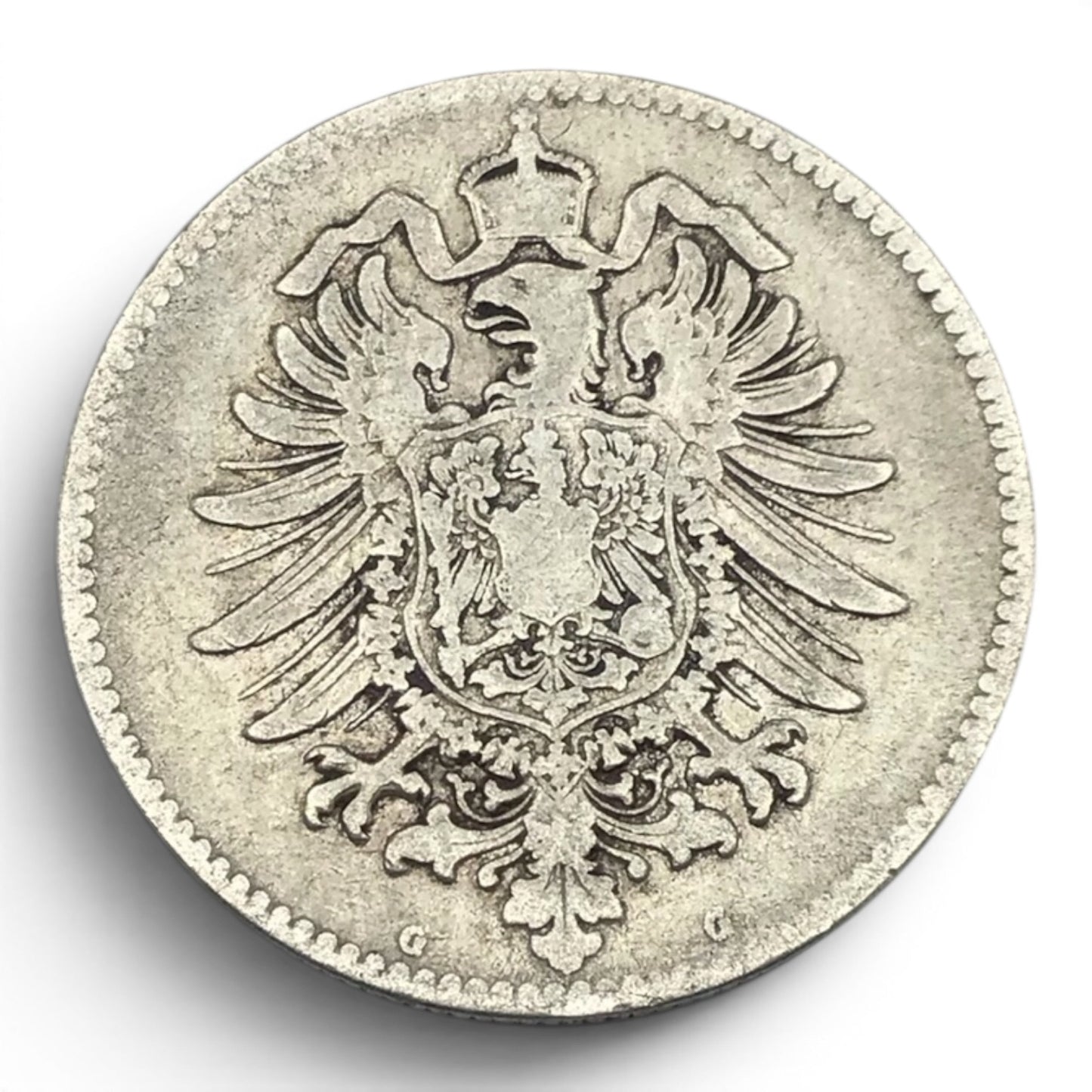 1875 G Germany Empire 1 Mark Coin - Karlsruhe Mint