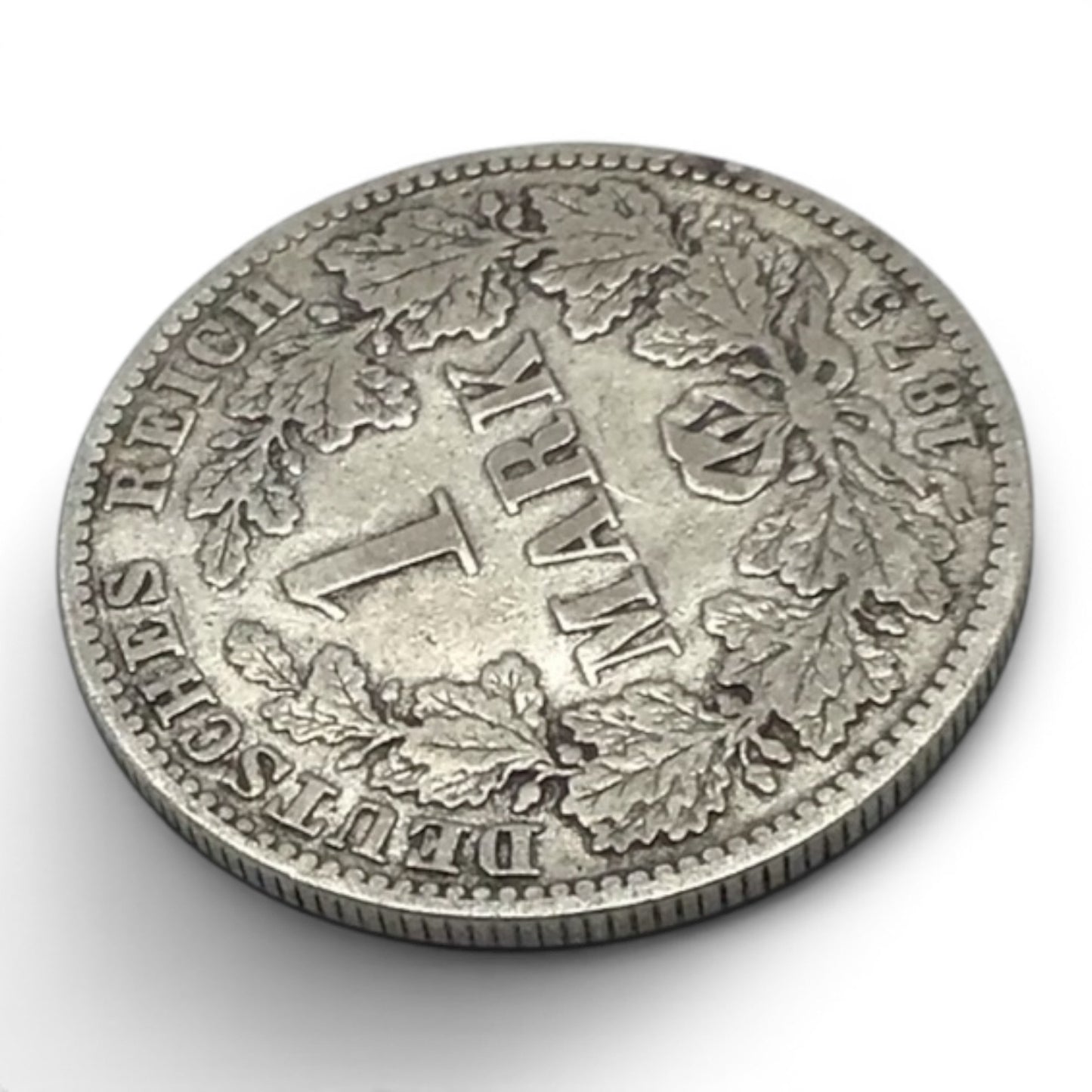 1875 G Germany Empire 1 Mark Coin - Karlsruhe Mint