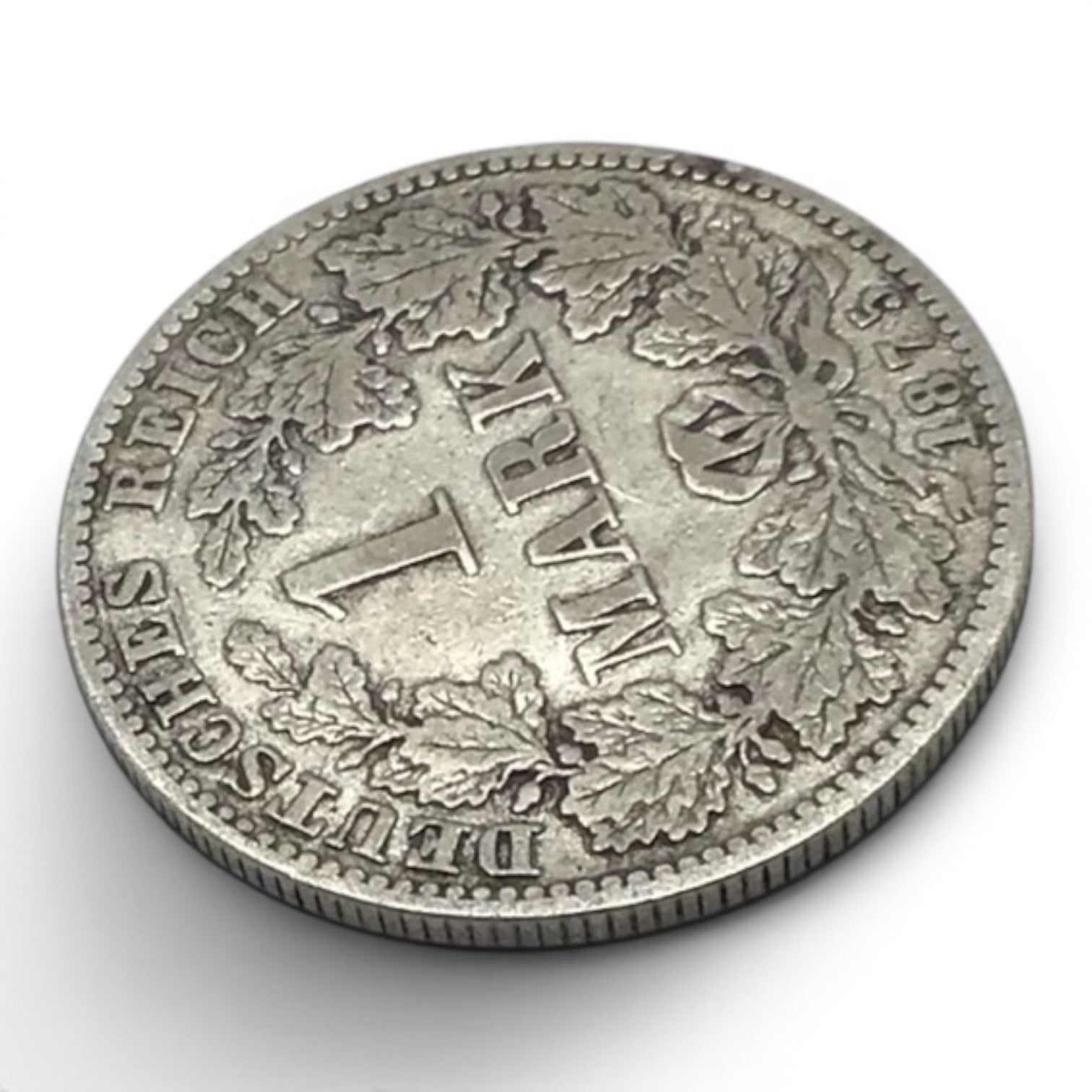1875 G Germany Empire 1 Mark Coin - Karlsruhe Mint