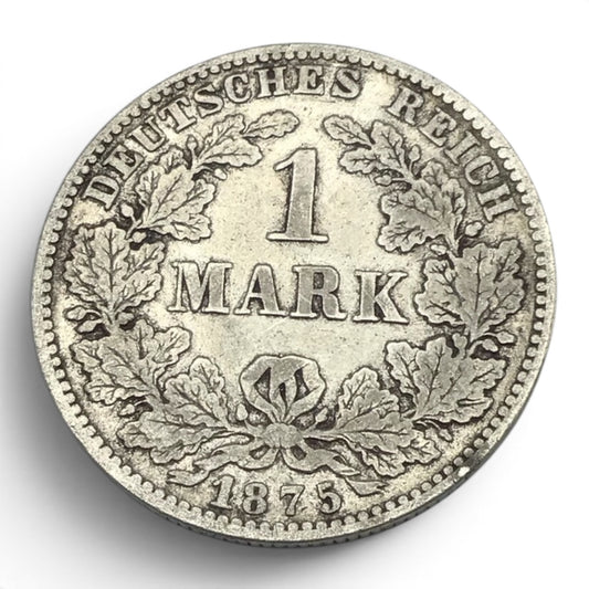1875 G Germany Empire 1 Mark Coin - Karlsruhe Mint