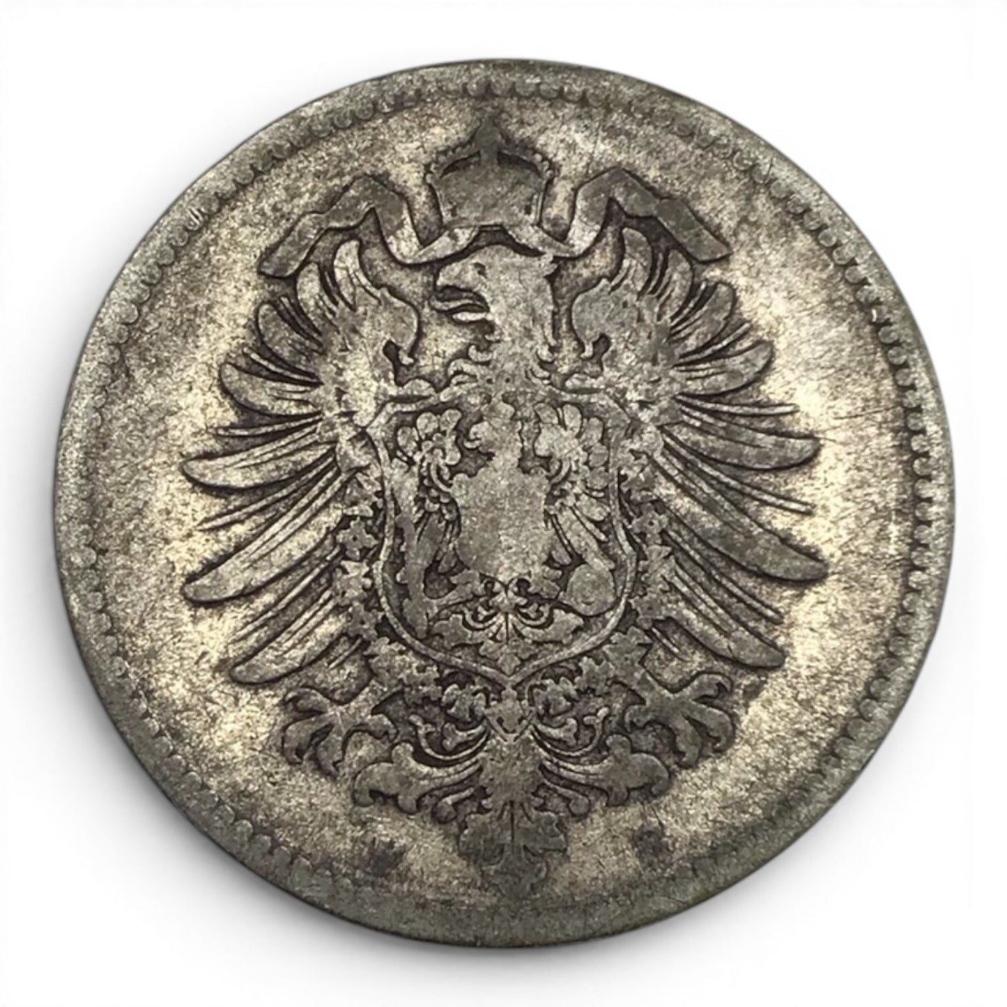 1875 German Empire 1 Mark Silver Coin – B (Hanover Mint)