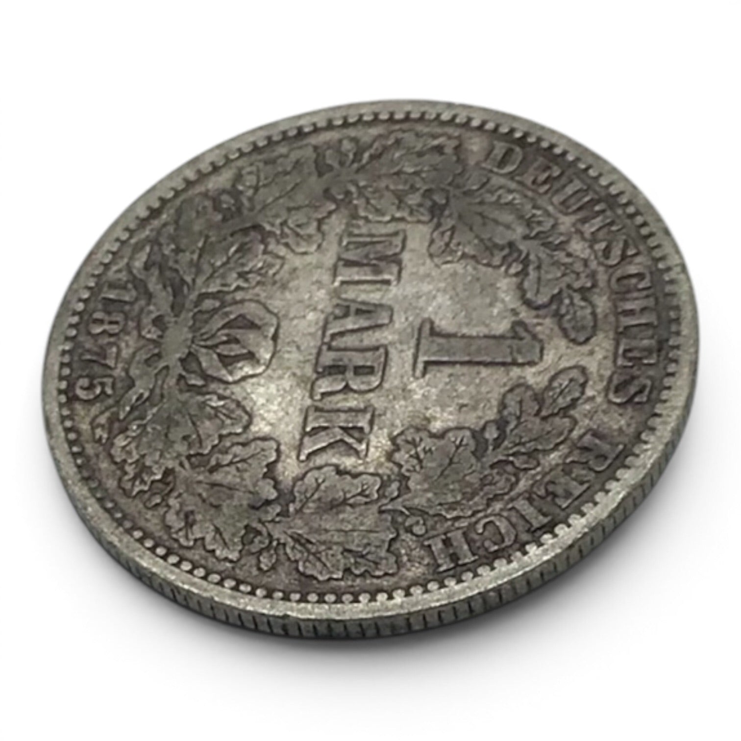 1875 German Empire 1 Mark Silver Coin – B (Hanover Mint)