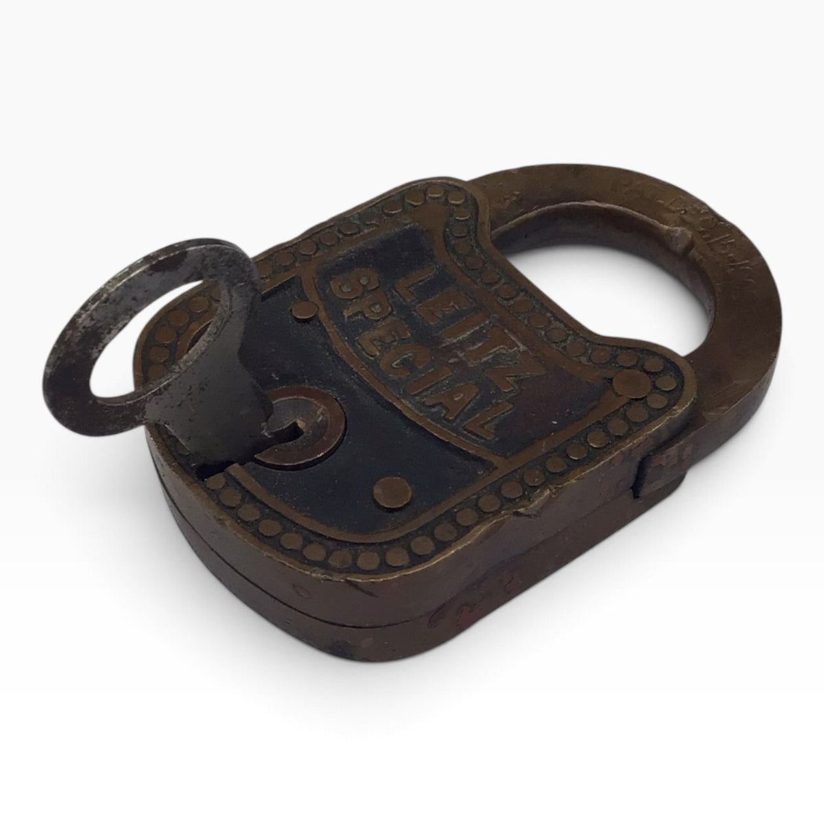 1903 Antique Leitz Special Padlock – with Matching Flat Key