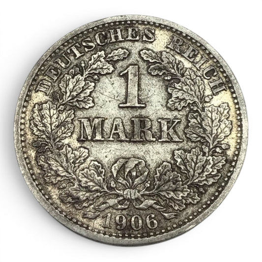 1906 D Germany Empire 1 Mark Coin - Munich Mint