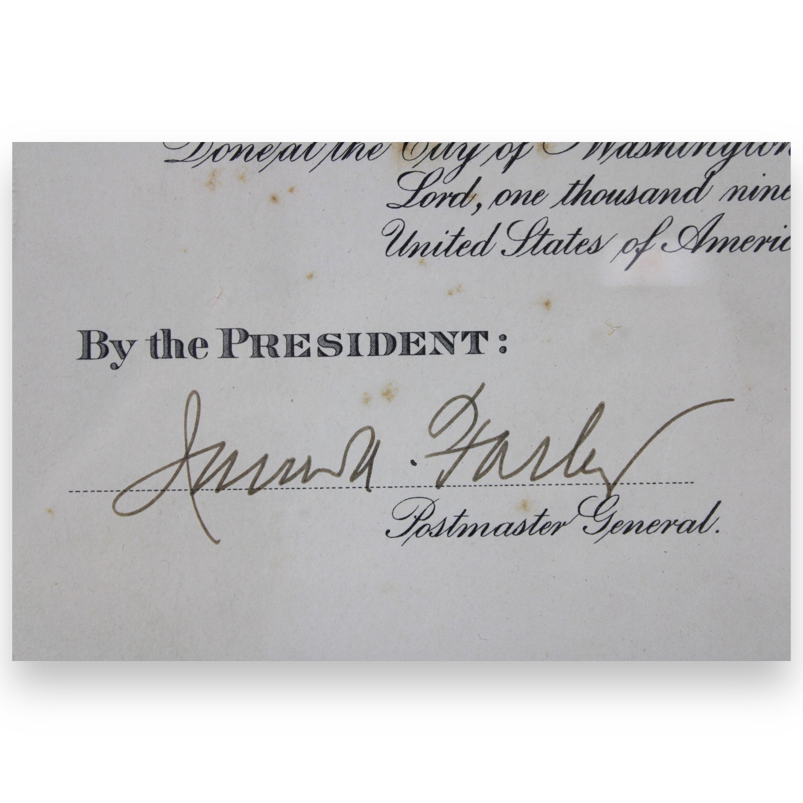 1937 Franklin D. Roosevelt Signed Presidential Appointment Certificate