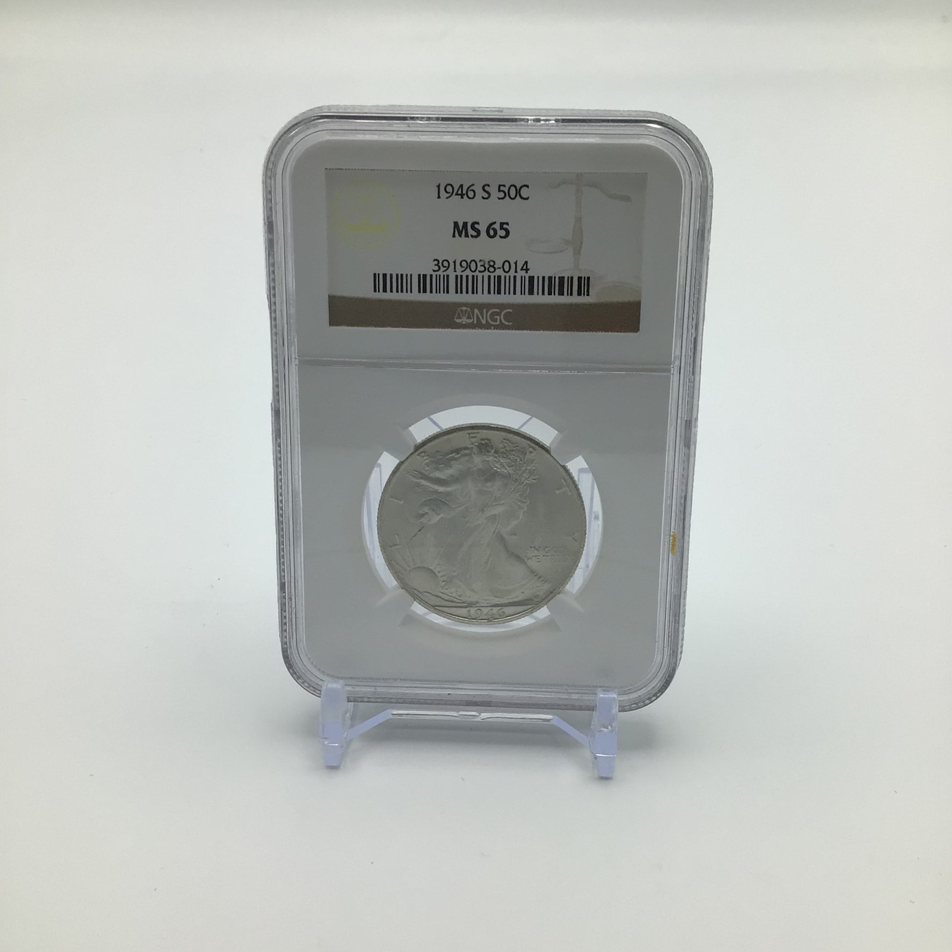 1945 S Lady Liberty Half-Dollar Coin MS 65