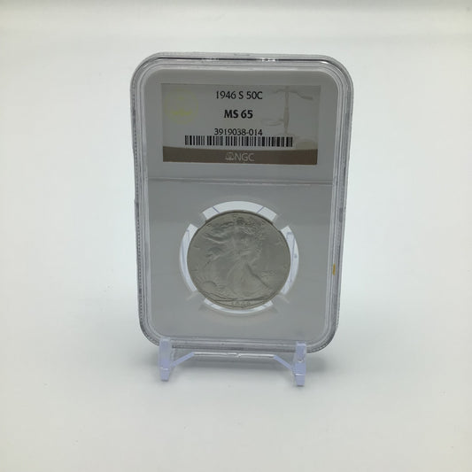 1945 S Lady Liberty Half-Dollar Coin MS 65