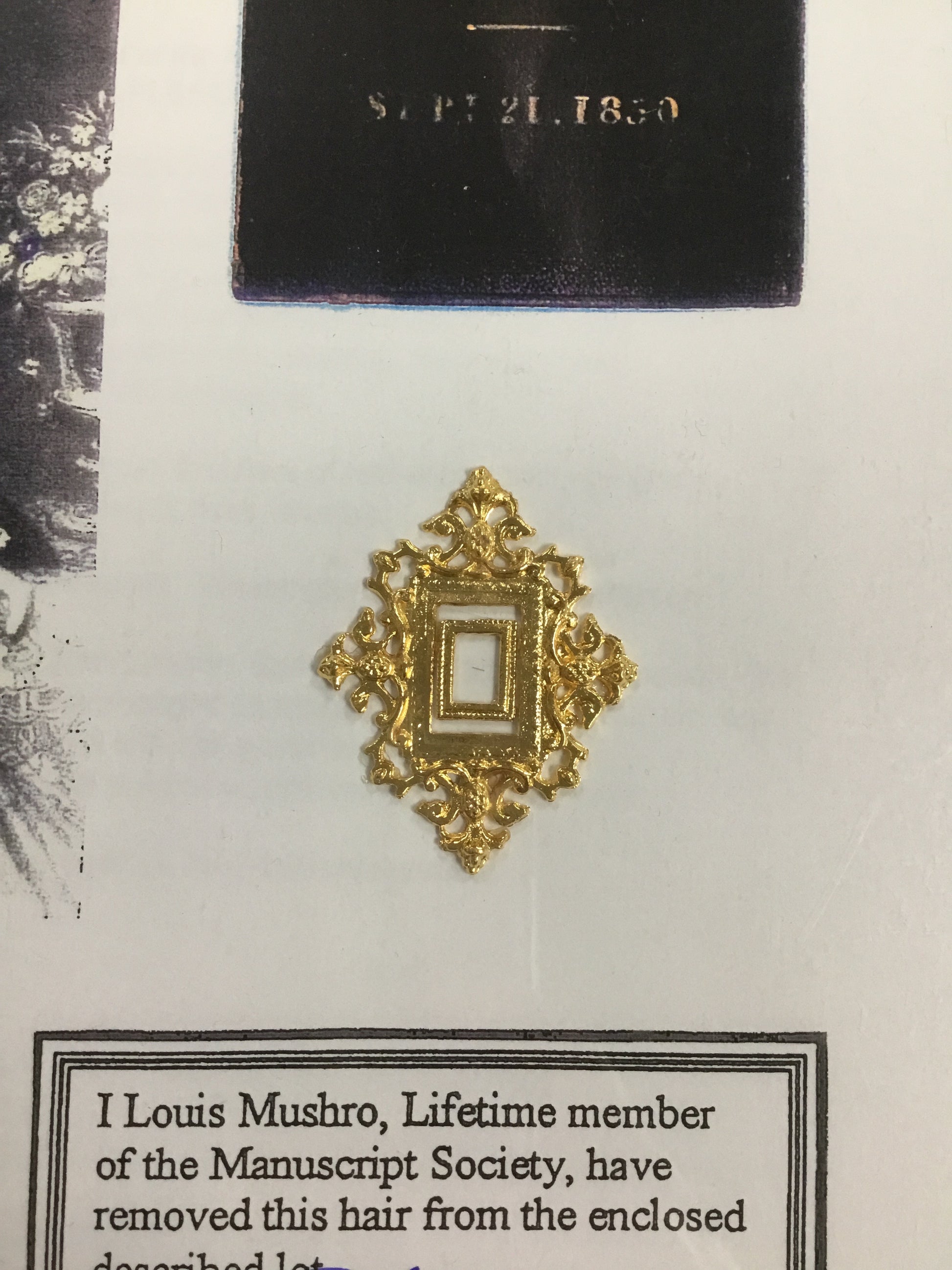 Jenny Lind, the Swedish Nightengale, Hair Clipping with COA