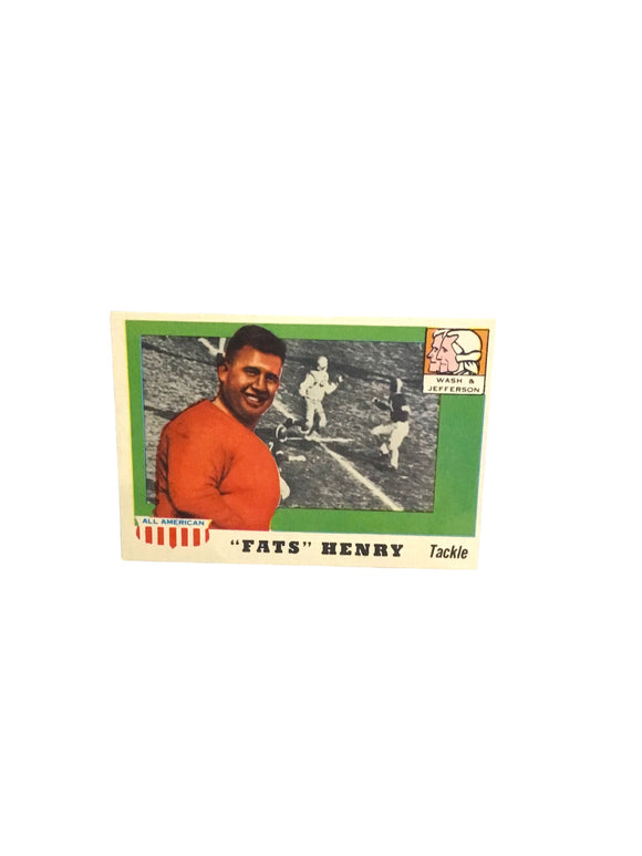 1955 Topps All American - #100 Fats Henry (RC)