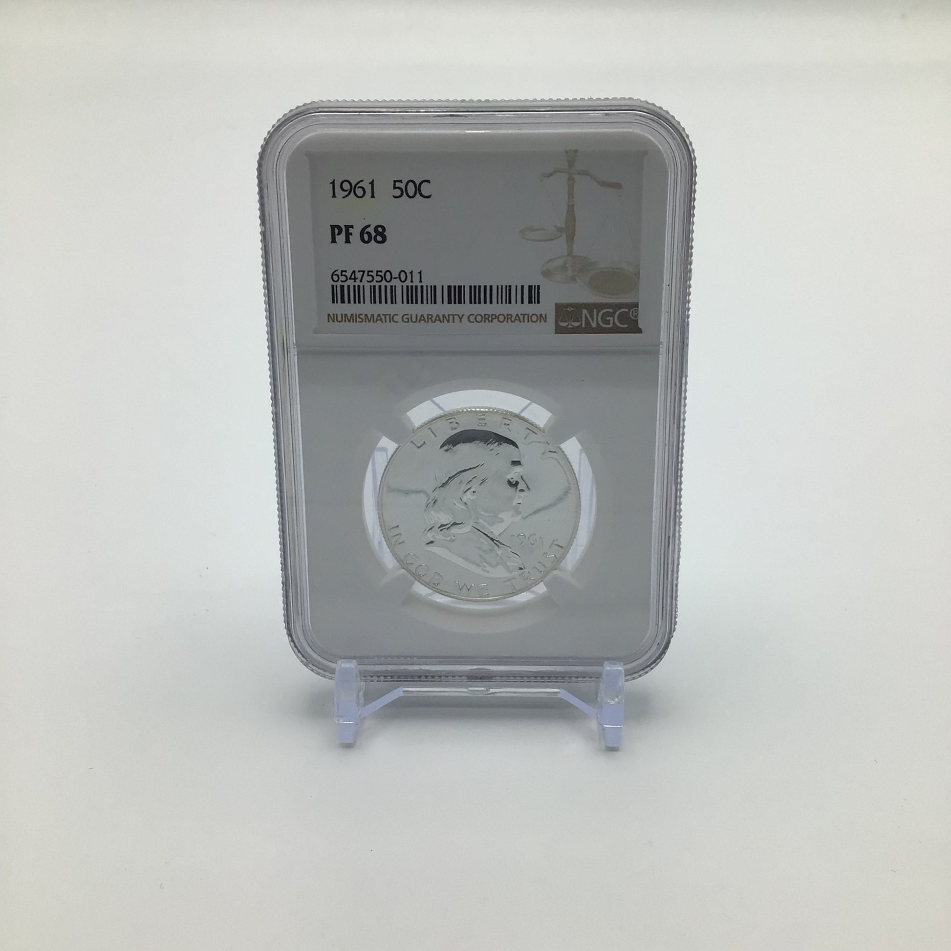 1961 PF 68 Ben Franklin Half-Dollar