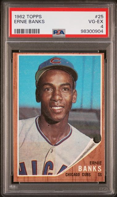 1962 Topps Ernie Banks #25 PSA 4 - 98300904