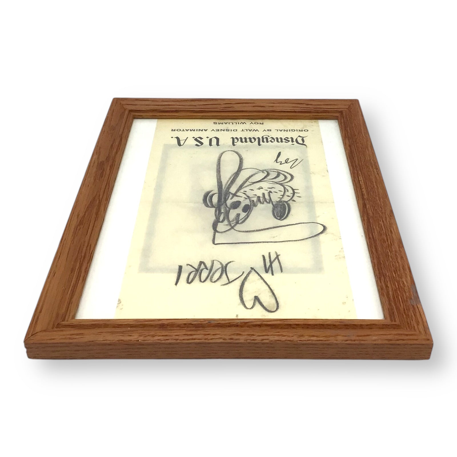 1963 Disneyland Pluto Sketch Signed by Roy Williams Mouseketeer