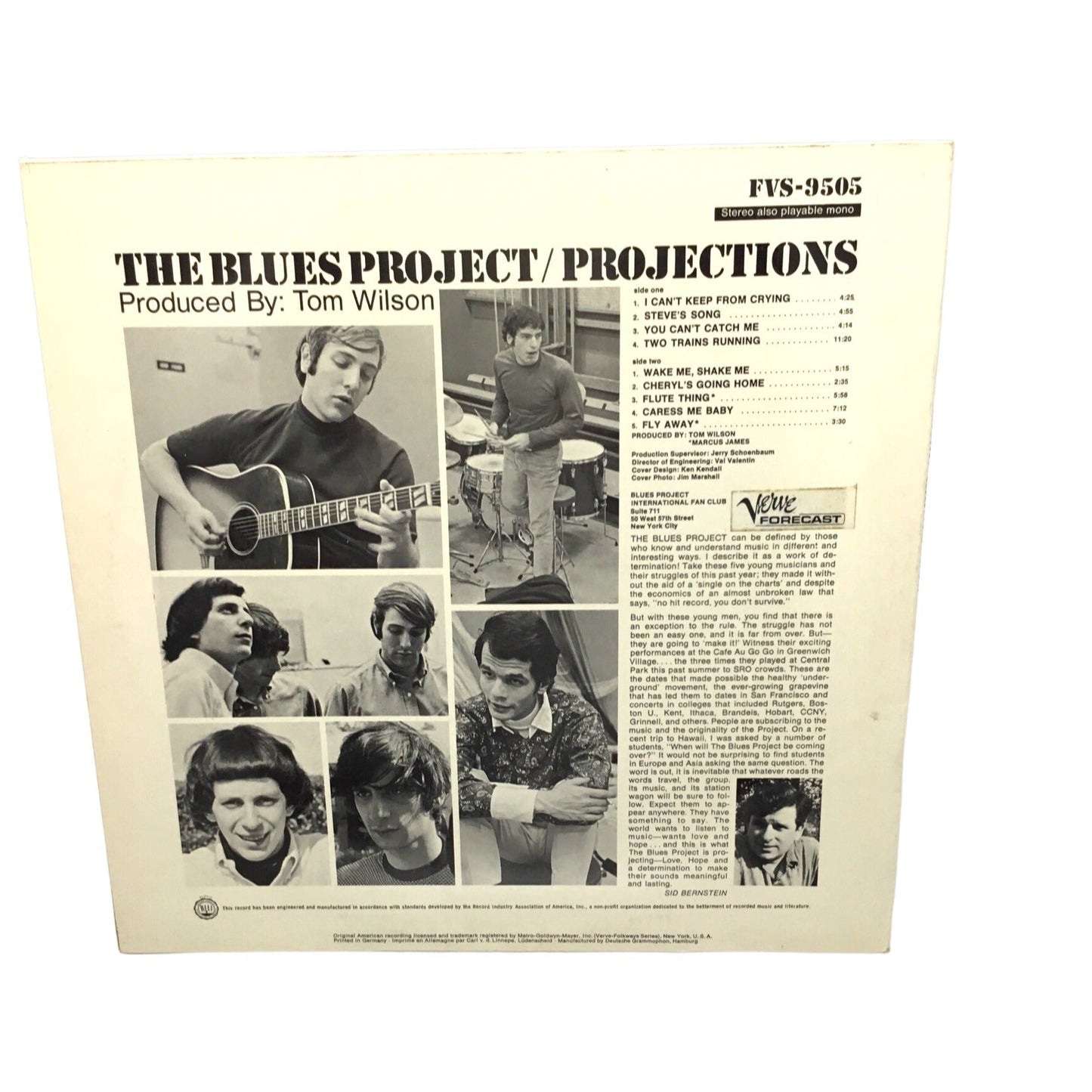 1966 The BLUES PROJECT ~Projections VERVE FOLKWAYS ~Stereo] LP~ Import FVS-9505