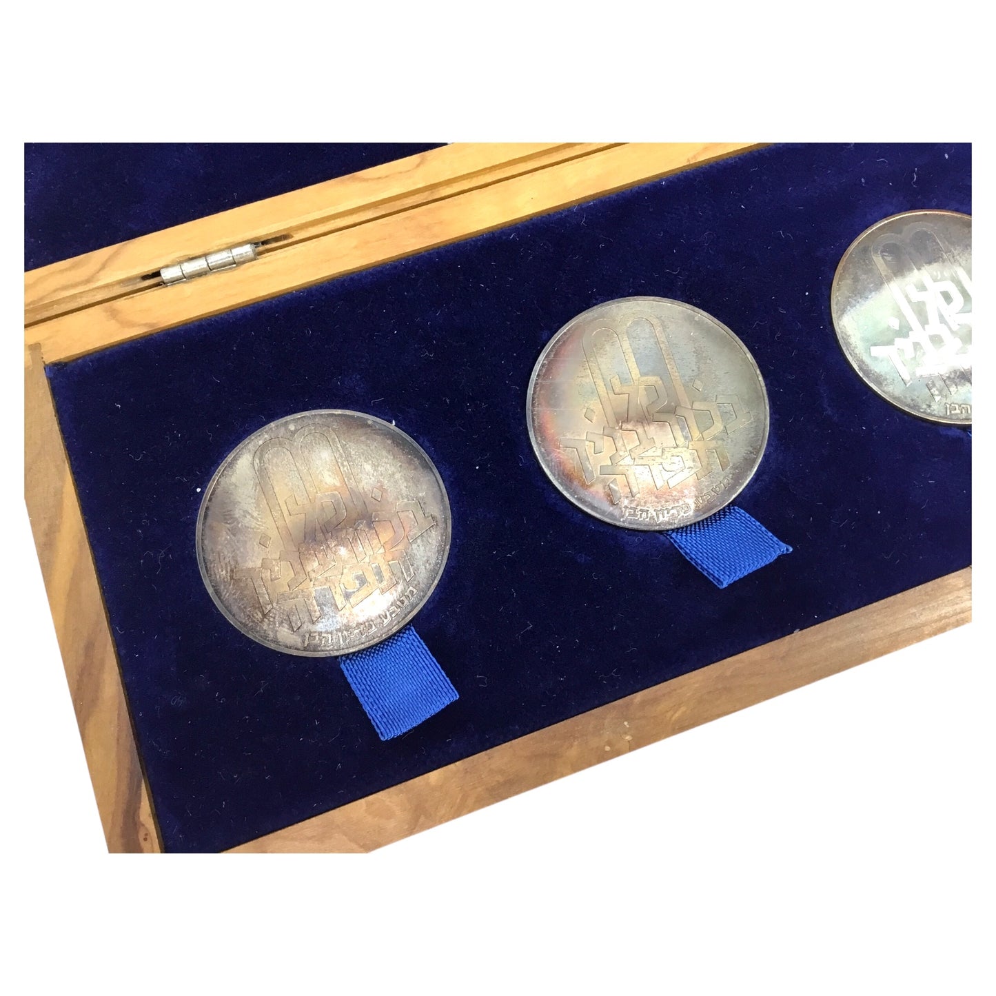 1970 ISRAEL 5 PIDYON HABEN PROOF COINS SET+GIFT BOX+CERTIFICATE 117g PURE SILVER