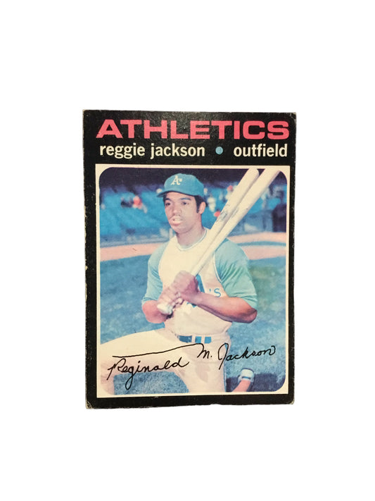 1971 Topps Reggie Jackson Signed Baseball Card