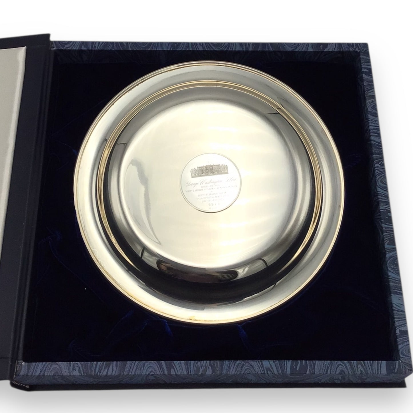 1972 Franklin Mint Sterling Silver George Washington Commemorative Plate | 8" Diameter