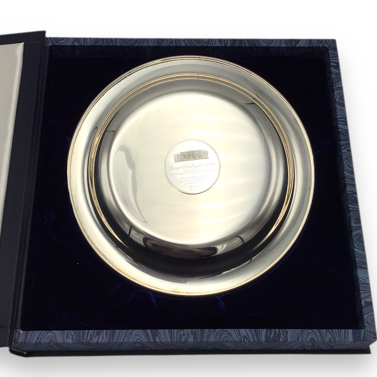 1972 Franklin Mint Sterling Silver George Washington Commemorative Plate | 8" Diameter