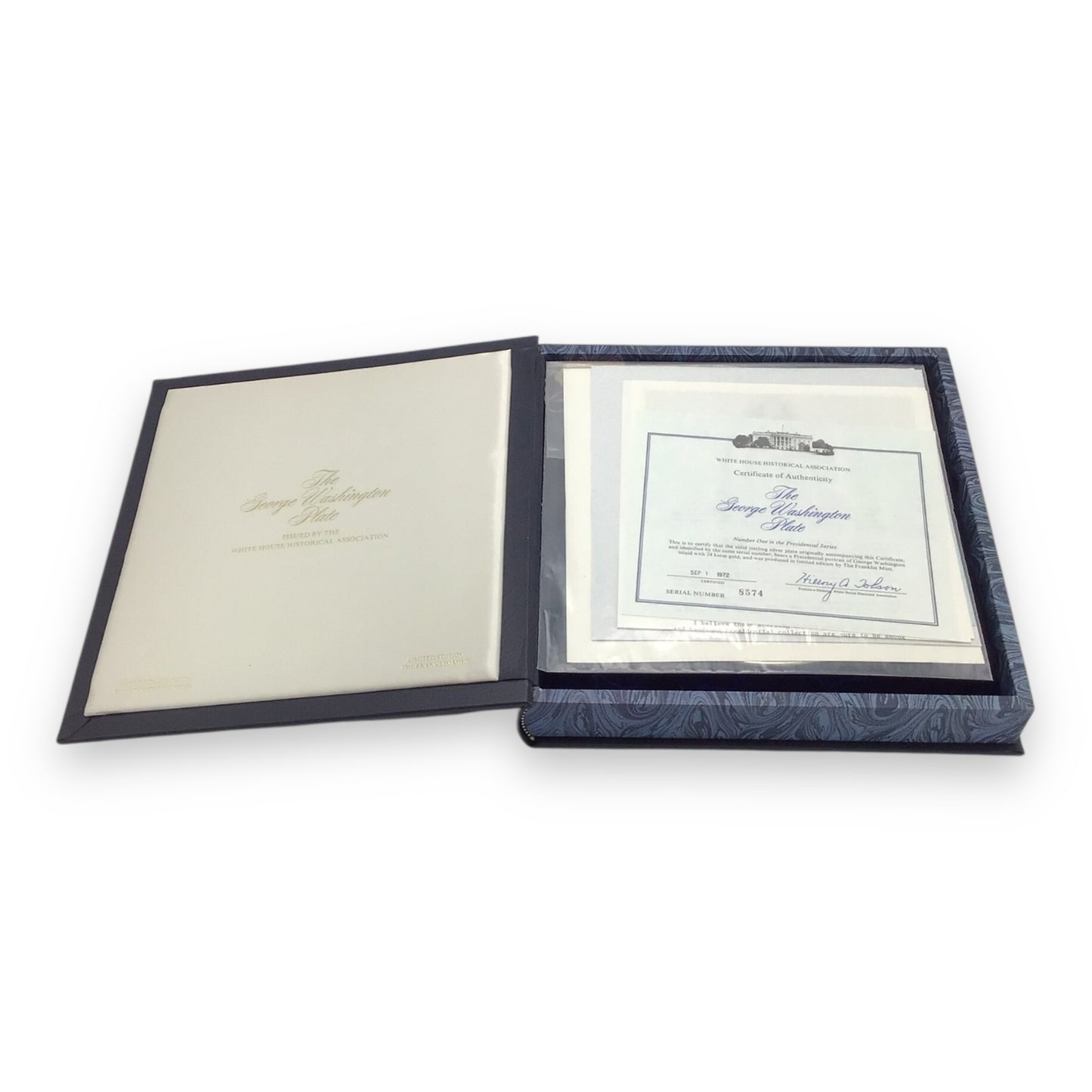 1972 Franklin Mint Sterling Silver George Washington Commemorative Plate | 8" Diameter