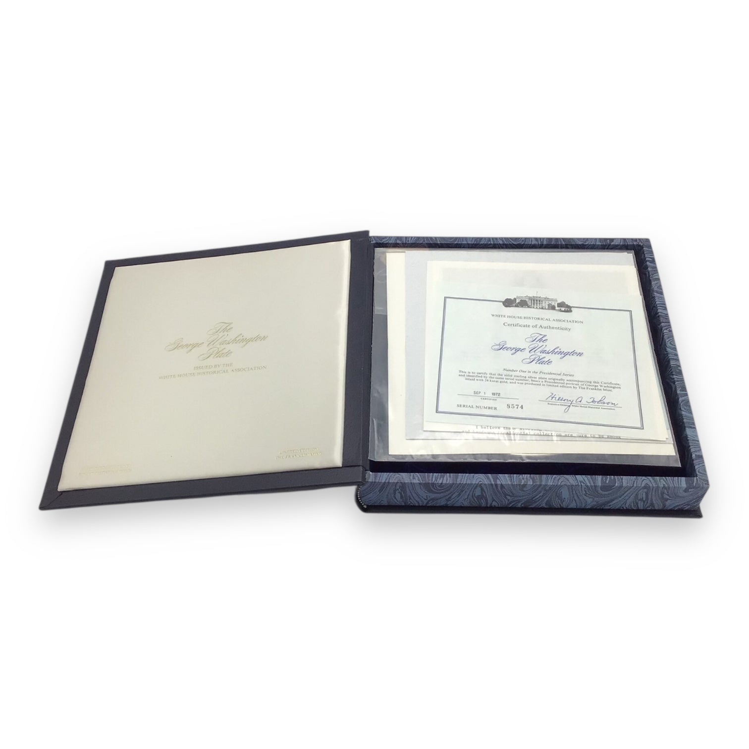 1972 Franklin Mint Sterling Silver George Washington Commemorative Plate | 8" Diameter