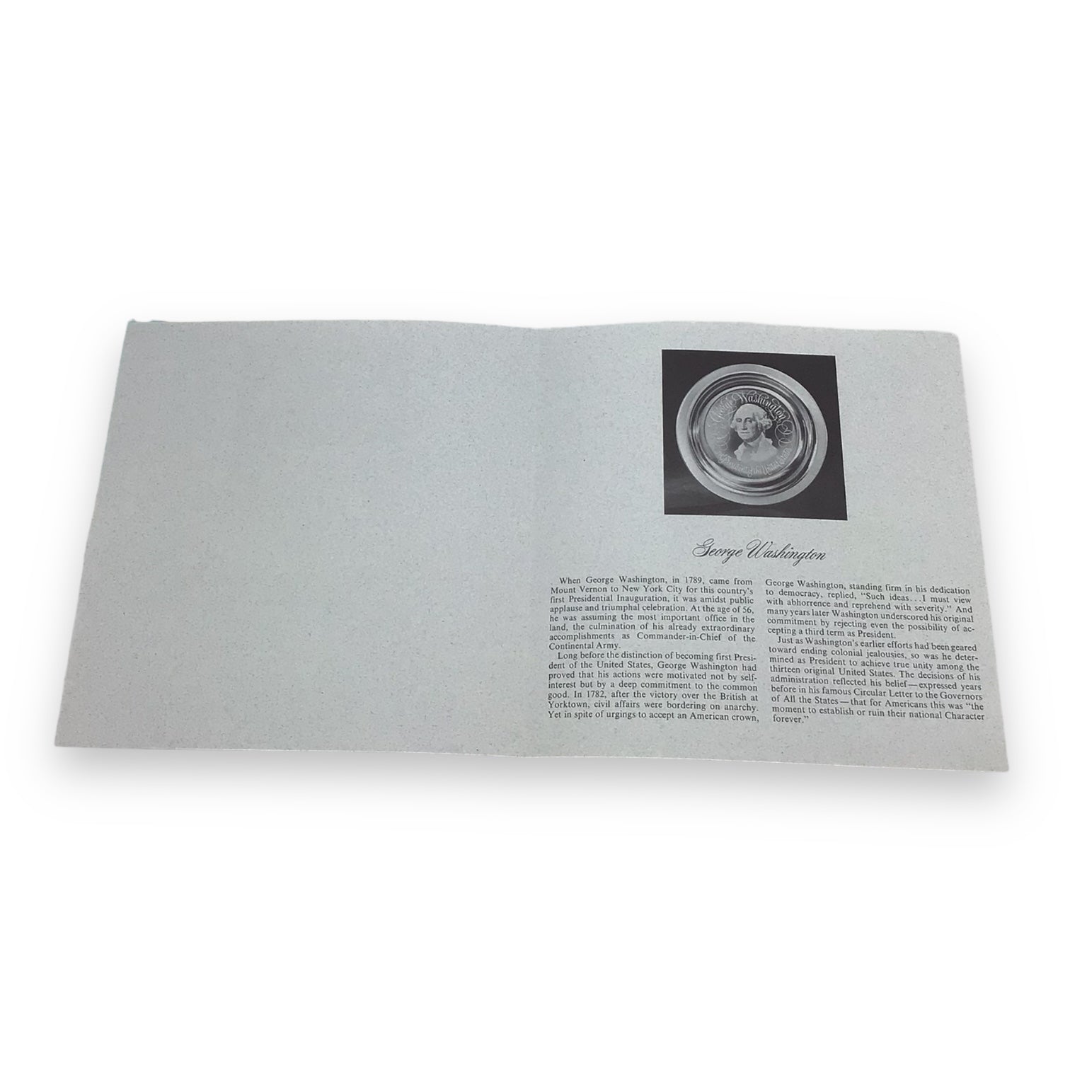 1972 Franklin Mint Sterling Silver George Washington Commemorative Plate | 8" Diameter
