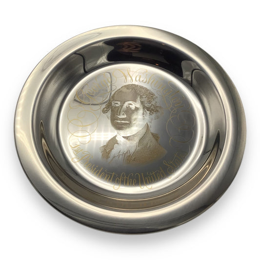 1972 Franklin Mint Sterling Silver George Washington Commemorative Plate | 8" Diameter