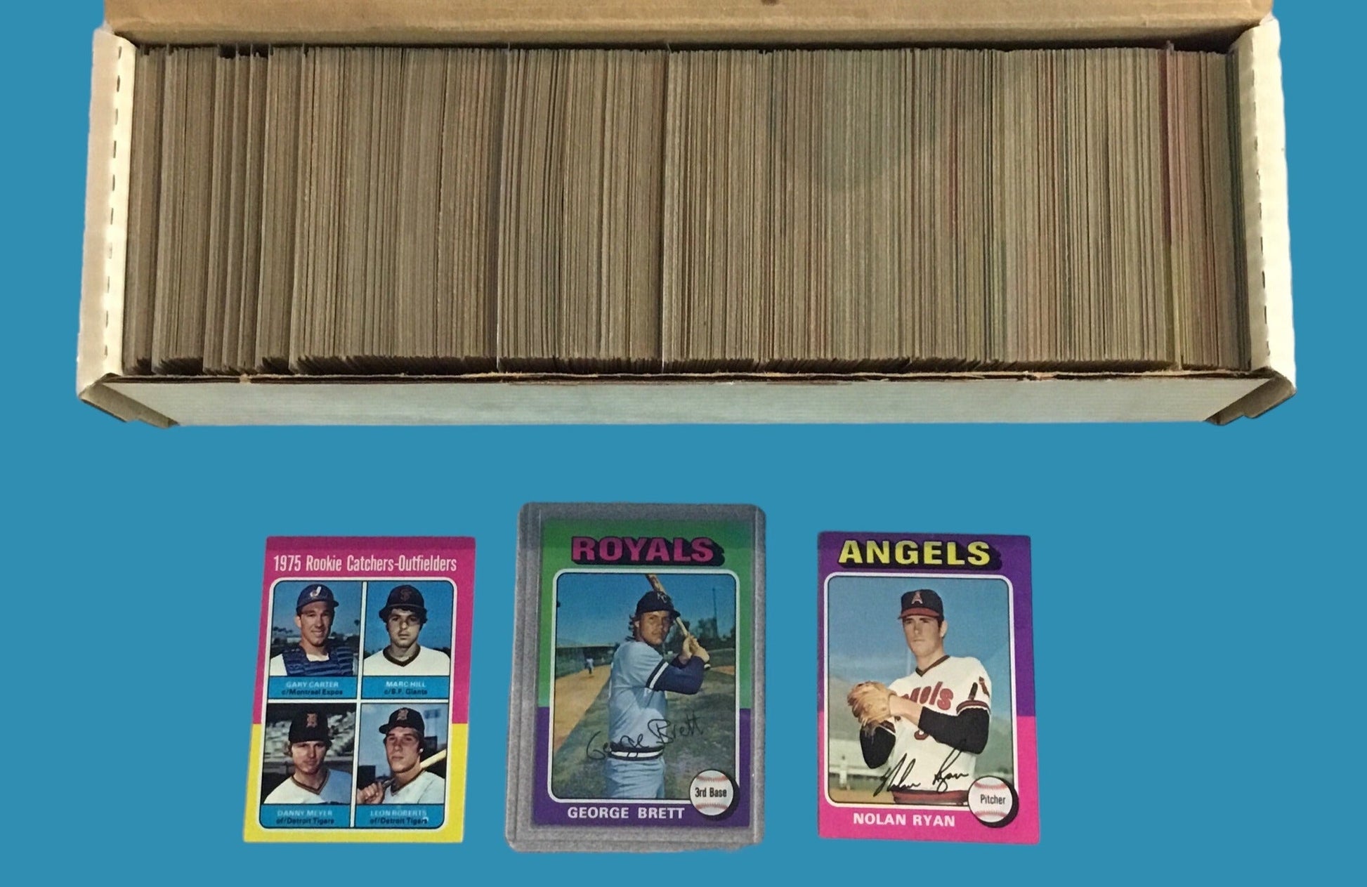 1975 Topps Baseball complete set 660 cards #228 Brett,#223 Yount RC