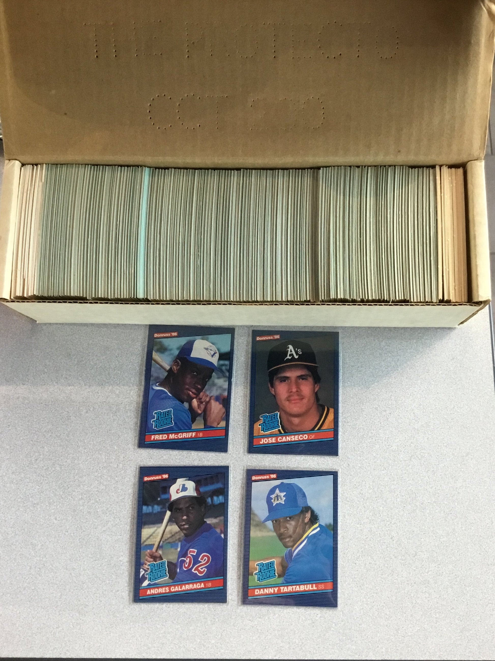 1986 DONRUSS BASEBALL COMPLETE SET 665 cards Conseco, Mcgriff Rookies