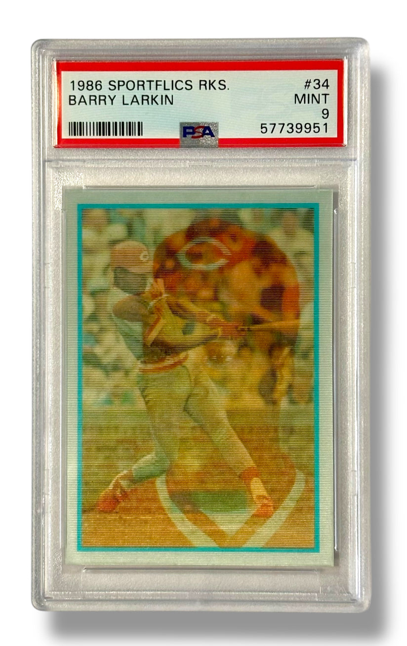 1986 Sportflics Rookies Barry Larkin #34 PSA 9