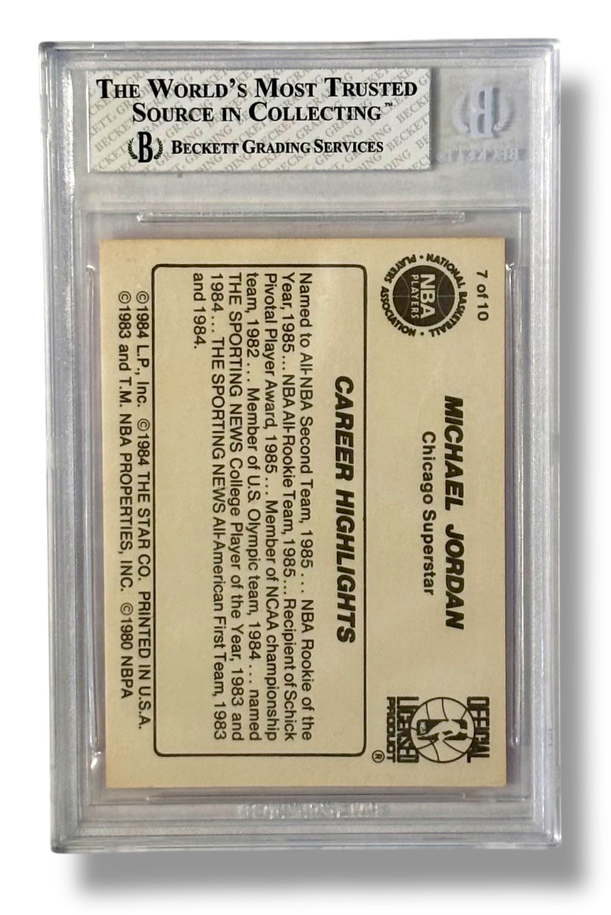 1986 Star Co. Highlights #7 Michael Jordan BGS 7.5 NM+ - 0007991218