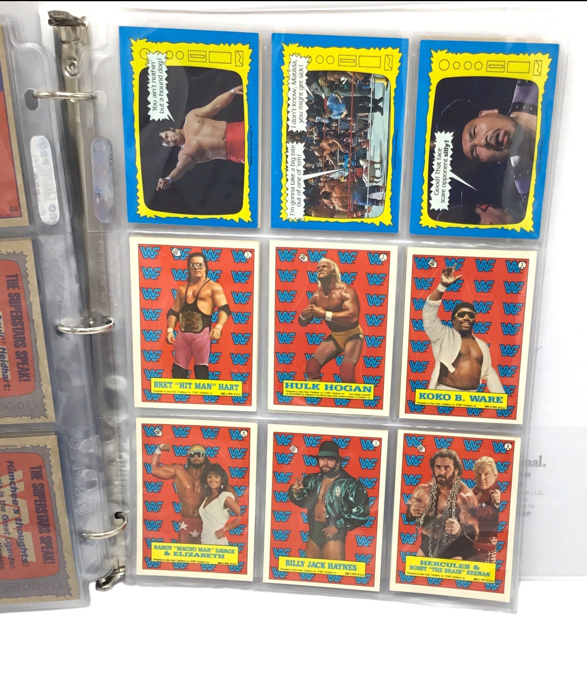 1987 Topps WWF Wrestling Complete 75 Card Set 22 Stickers