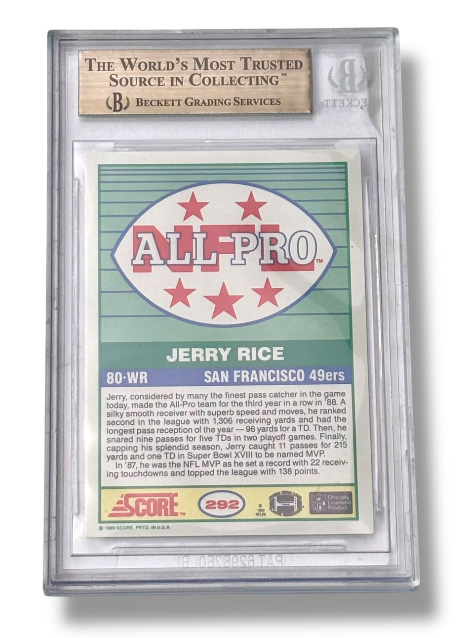 1989 Score 1st Edition #292 Jerry Rice All Pro BGS 9.5 - 0013421112