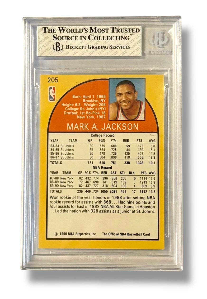 1990-91 NBA Hoops #205 Mark Jackson Menendez Bros BGS 8 NM-MT - 0013419701