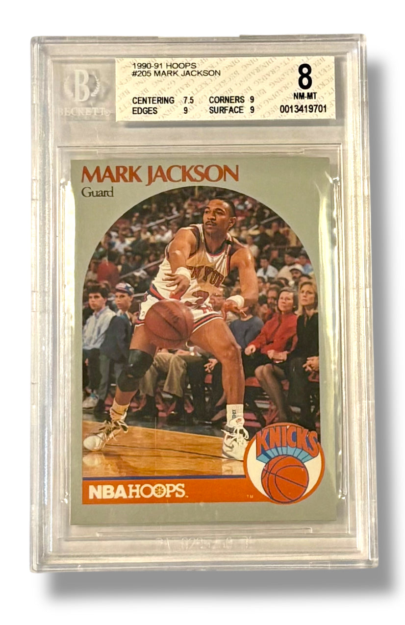 1990-91 NBA Hoops #205 Mark Jackson Menendez Bros BGS 8 NM-MT - 0013419701