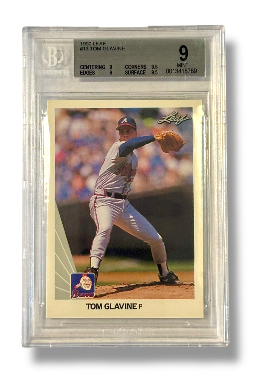 1990 Leaf 1st Edition #13 Tom Glavine BGS 9 Mint - 0013418789