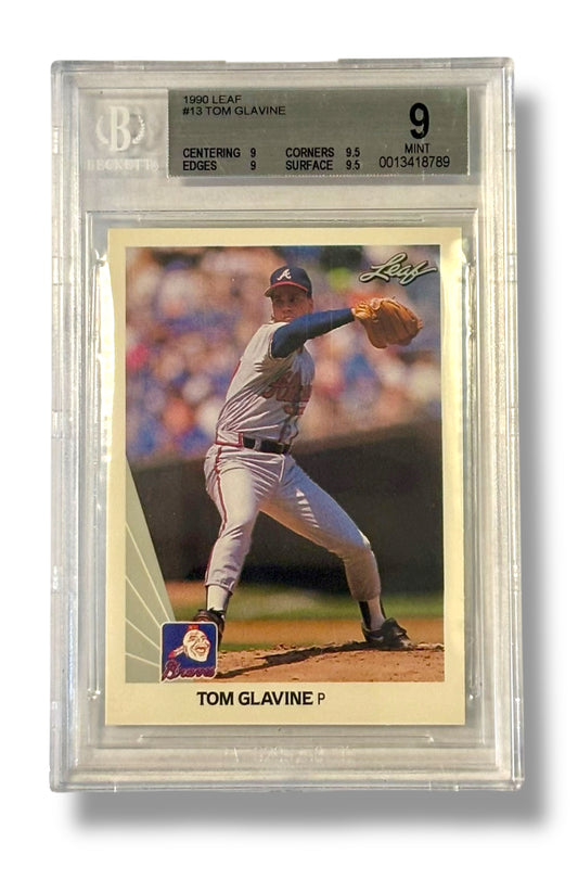 1990 Leaf 1st Edition #13 Tom Glavine BGS 9 Mint - 0013418789