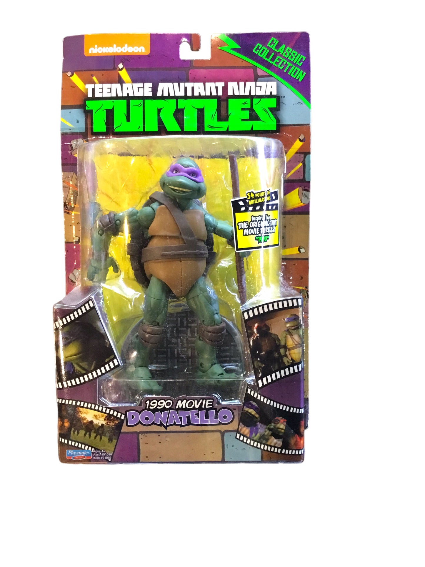 1990 NEW 2014 Teenage Mutant Ninja Turtles Movie Donatello Playmates Figure TMNT