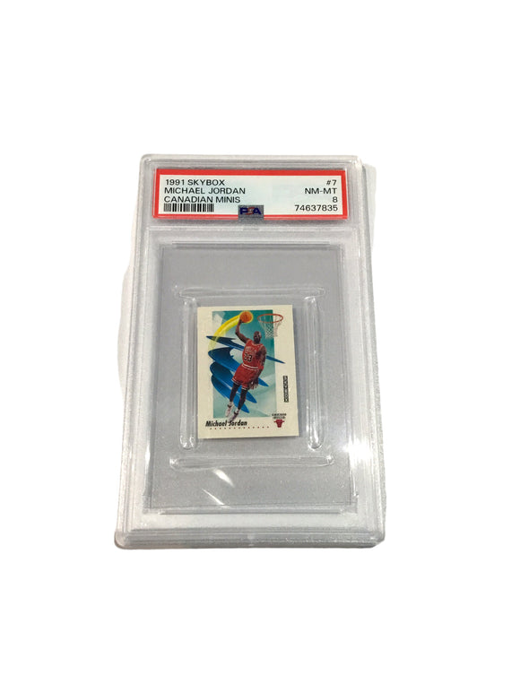 1991 skybox Canadian mini Michael Jordan #7 Rare PSA 8