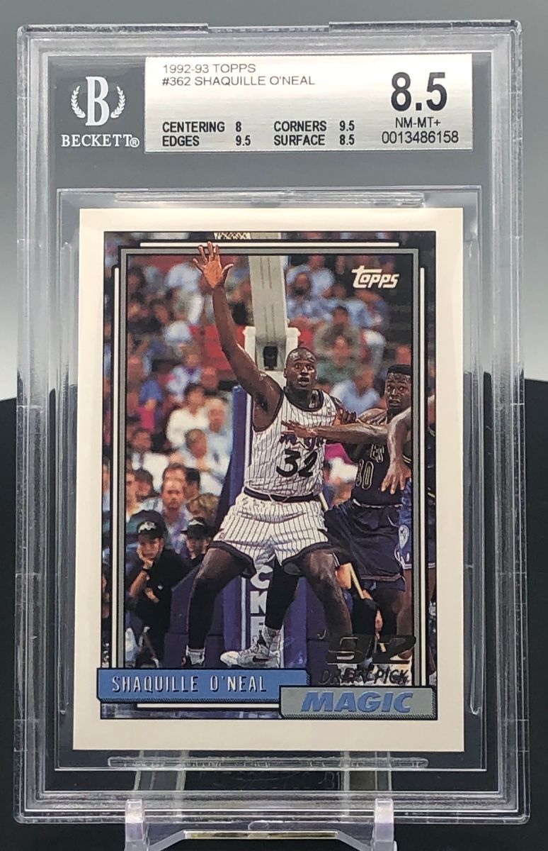 1992-93 Topps Shaquille O'Neal Draft Pick BGS 8.5 Magic #362