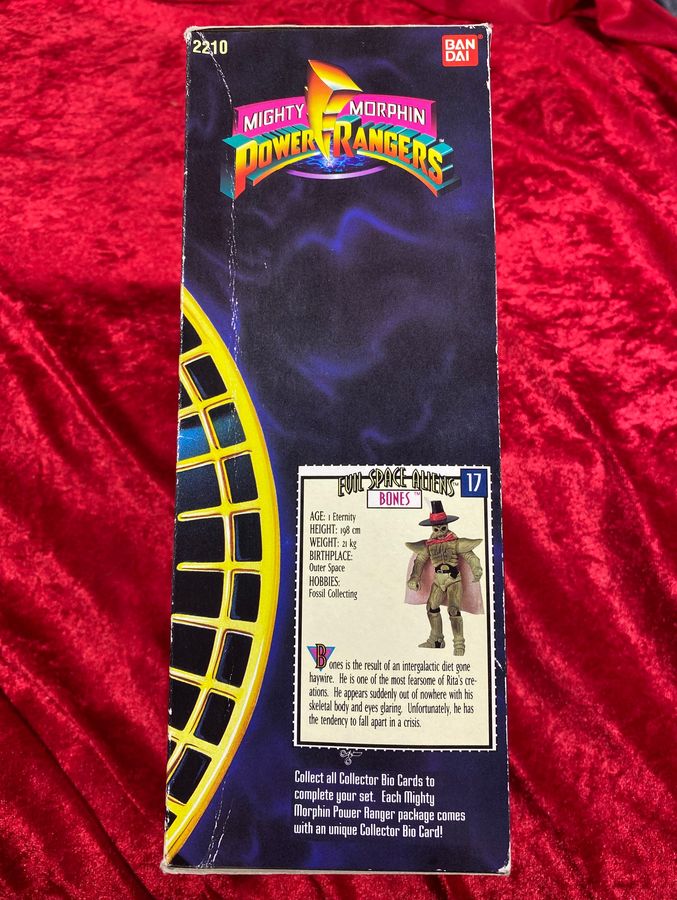 1993 Mighty Morphin Power Rangers Evil Space Aliens Bones Action Figure *READ*