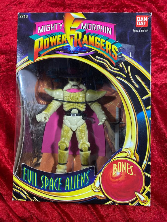 1993 Mighty Morphin Power Rangers Evil Space Aliens Bones Action Figure ...