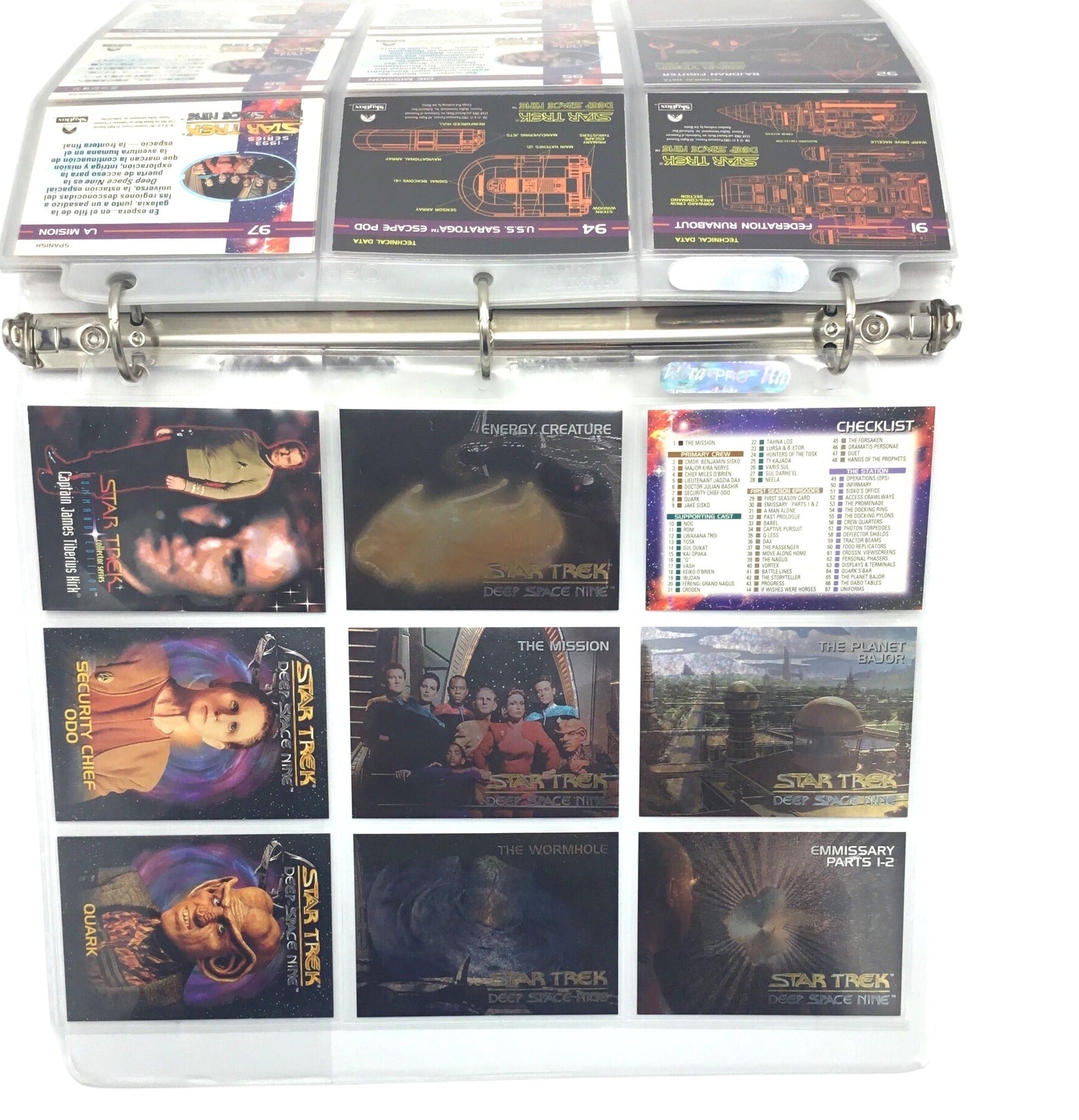 1993 STAR TREK DEEP SPACE NINE Skybox Complete 100 Card Set w/ Inserts