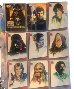 1993 Star Wars Galaxy Topps Trading Card Complete Base Set 140 With Binder and Sleeves