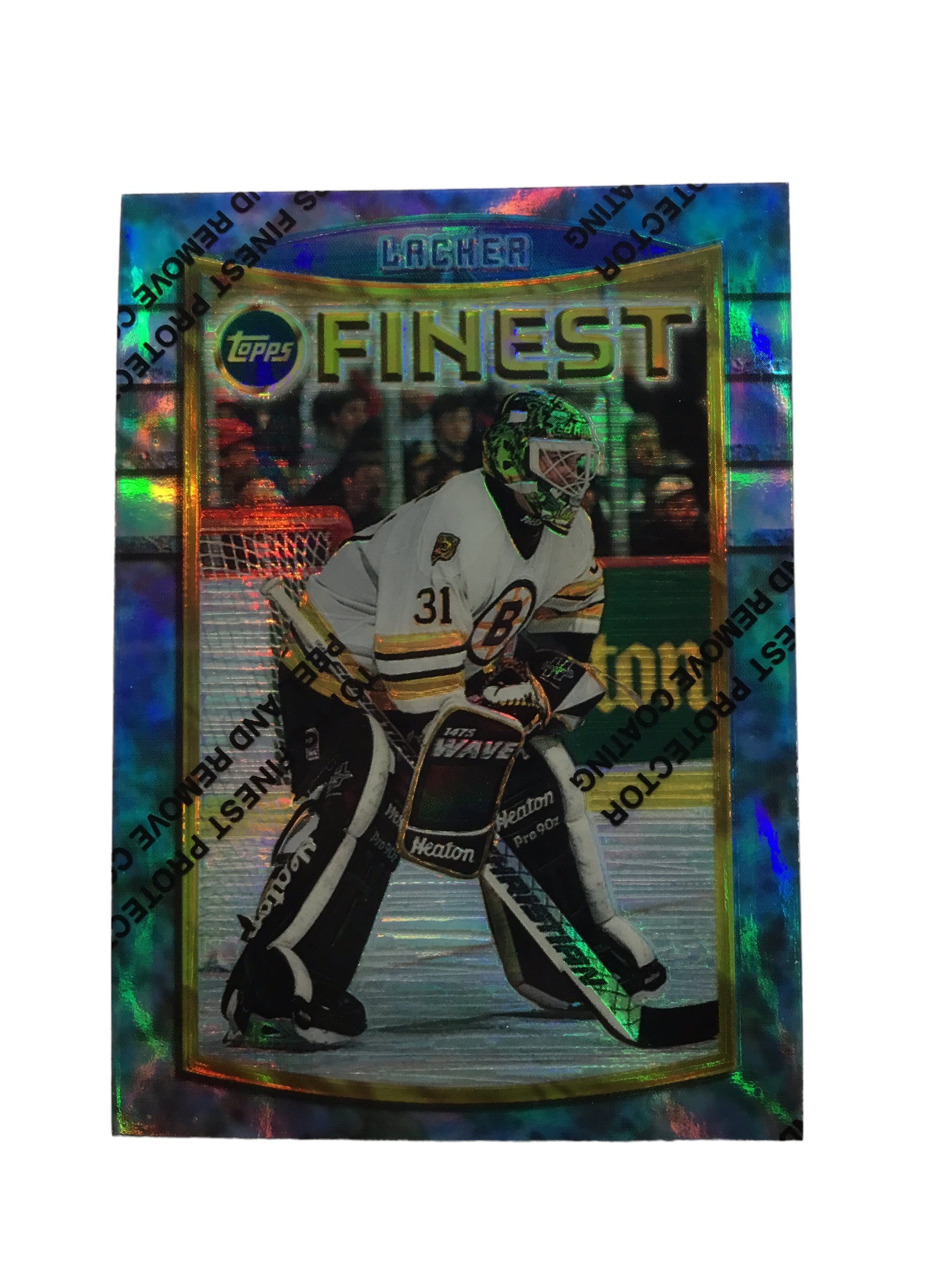 1994-95 FINEST REFRACTOR ROOKIE RC BLAINE LACHER #95 BRUINS