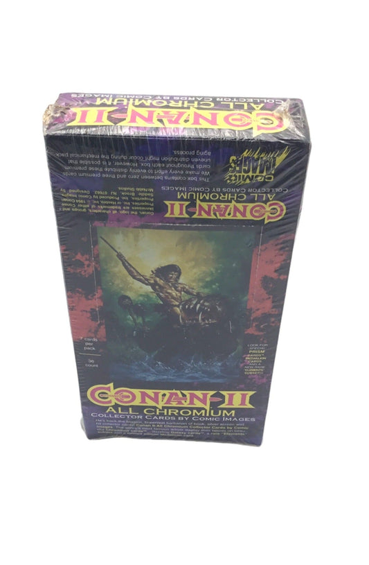 1994 Conan II All Chromium Sealed Collector Card Box Comic Images 7 Cards per Pack 36 Packs