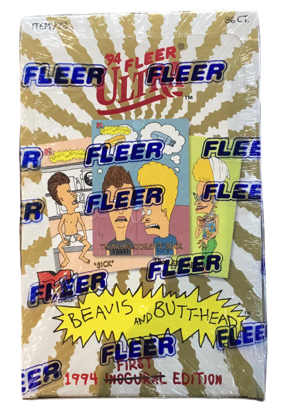 1994 Fleer Ultra Beavis & Butthead 36 Pack Box (Factory Sealed) 5 Cards Per Pack