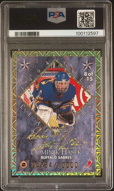 1994 Leaf Gold Stars #8 Brodeur Hasek PSA 8 - 100112597