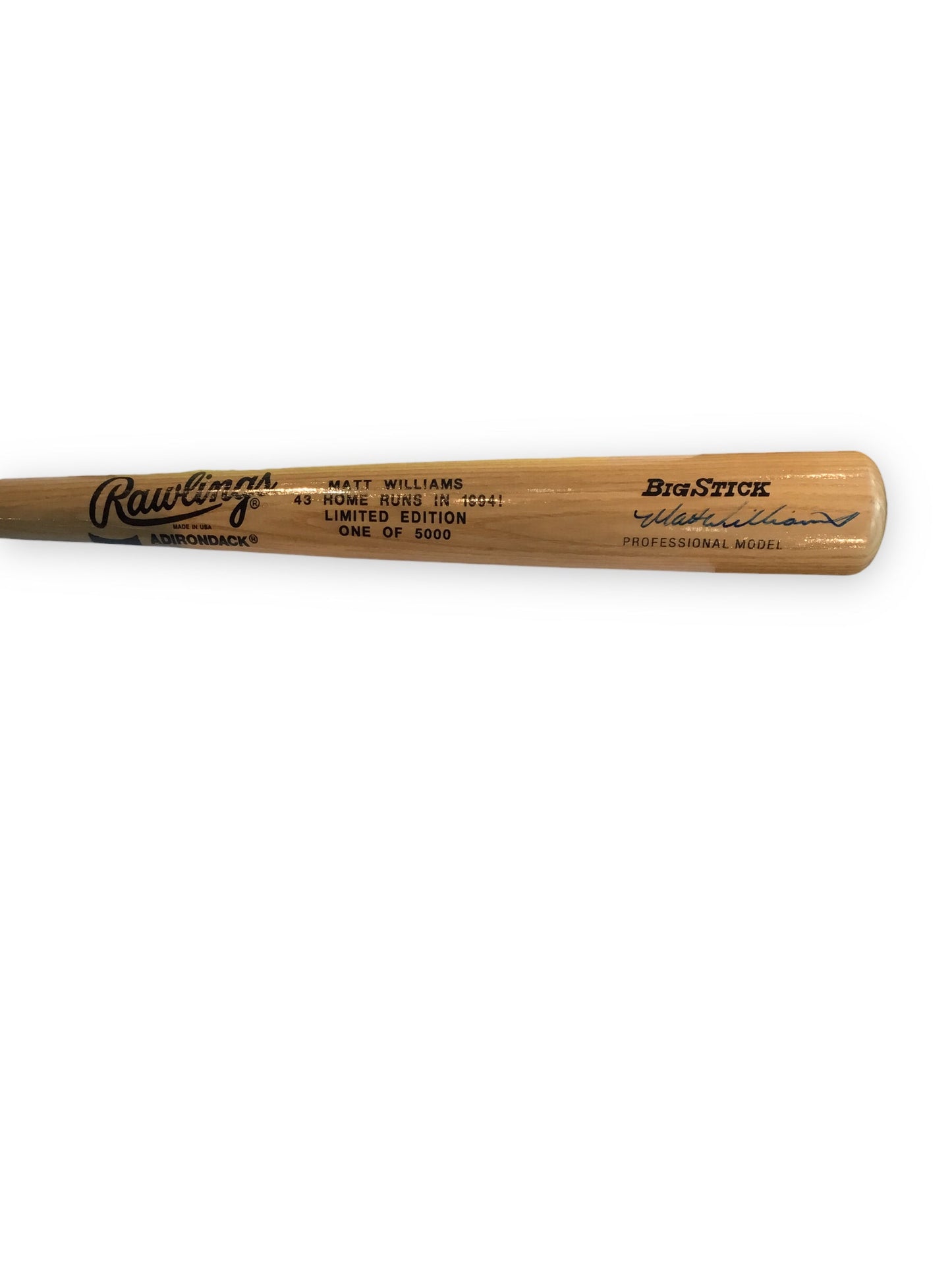 1994 SIGNED Limited Ed. Matt Williams RAWLINGS BIG Stick BAT + COA/ Tube Holder