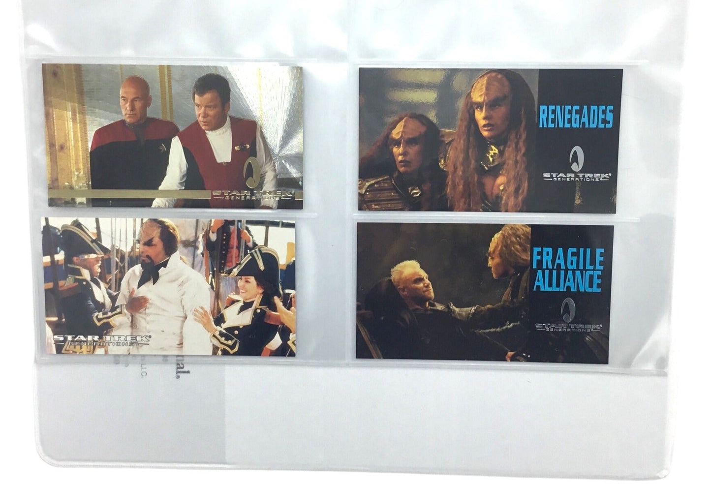 1994 STAR TREK GENERATIONS MOVIE Tall Format Skybox Complete 72 Card Set w/Inserts